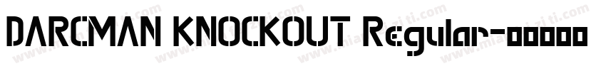 DARCMAN KNOCKOUT Regular字体转换